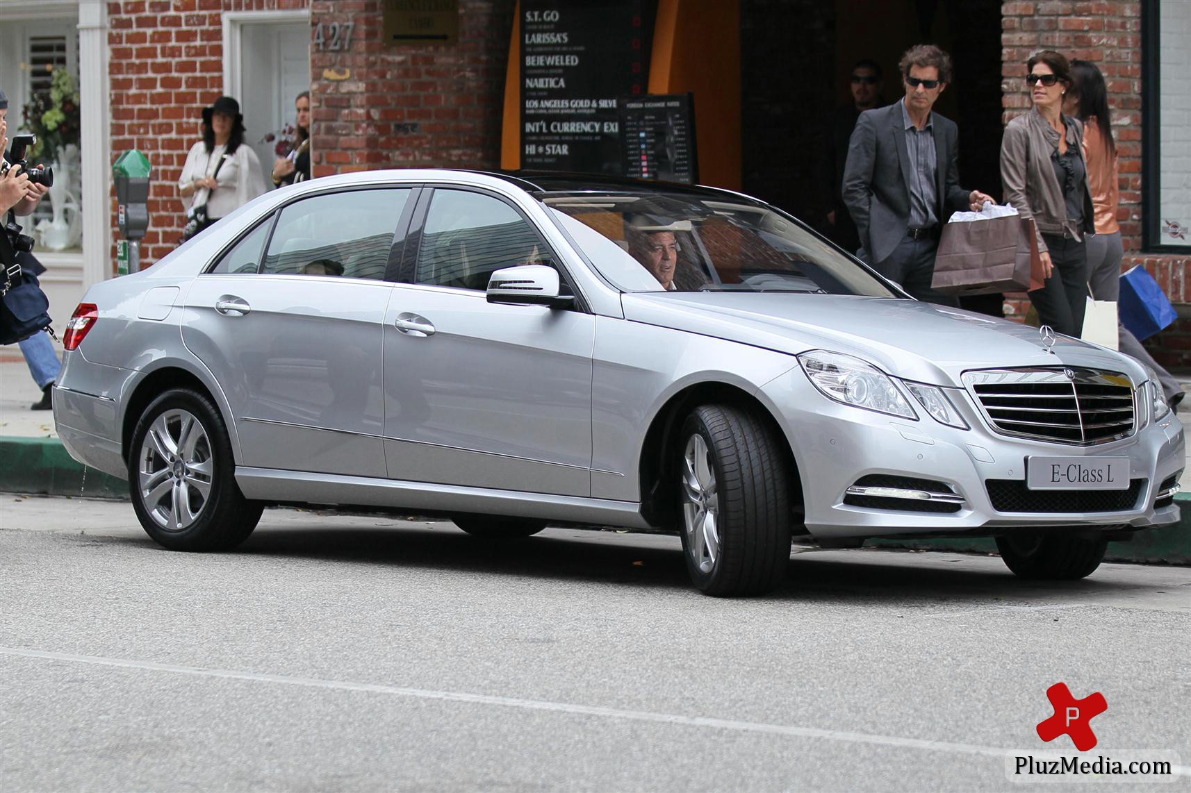 George Clooney on the set of a Mercedes Benz E300 L advert photos | Picture 78305